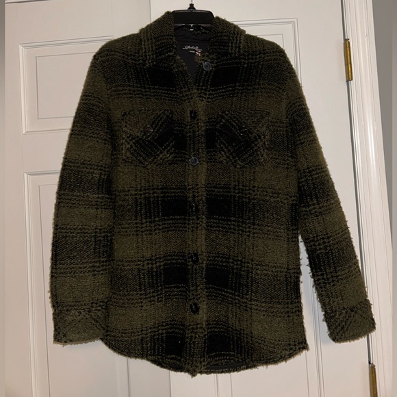 Jackets & Blazers - Green and black plaid shacket